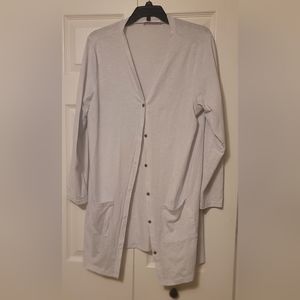 White long cardigan sweater Size XL
